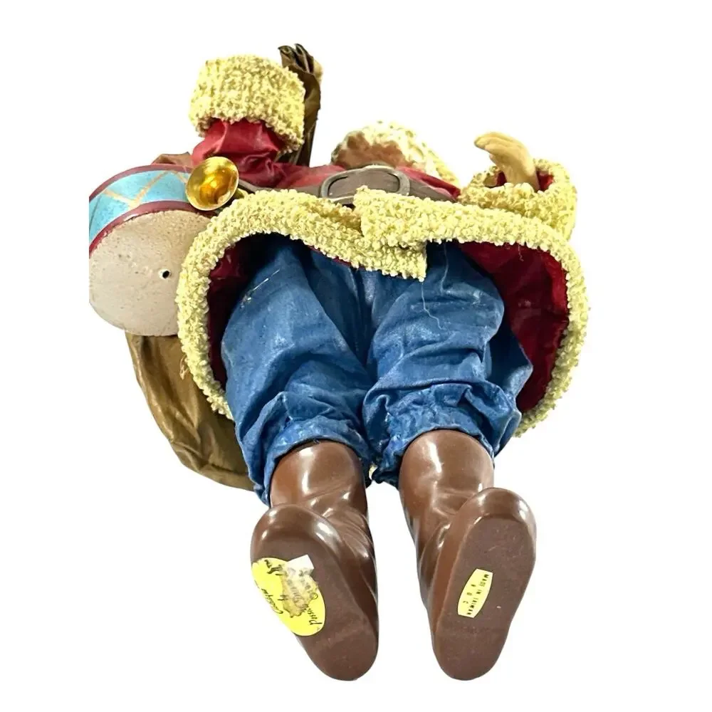 Vintage 1986 Possible Dreams Clothtique Santa 10” Drum Toy Sack Christmas Decor